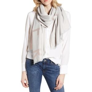 NWT Ted Baker WONDERLAND Grey & Pink Sparkle scarf